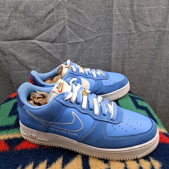 %Nike Air Force 1 ‘07 LV8 University Blue White Mens 12  A 23 - Picture 3 of 16